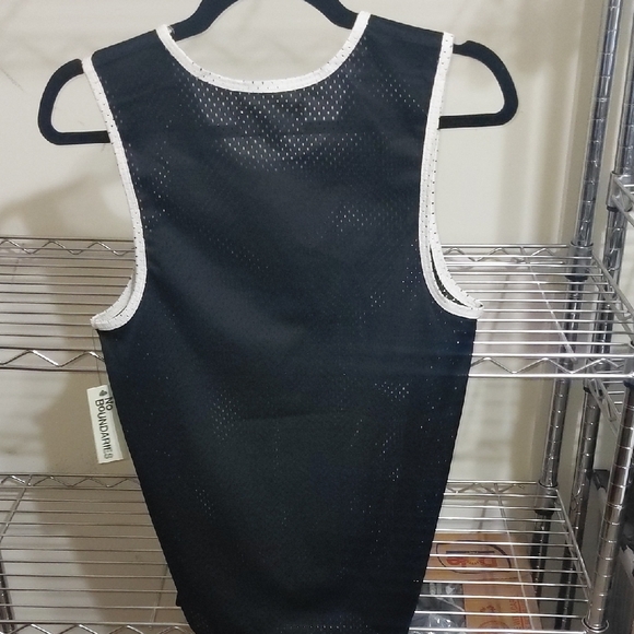 No Boundaries Black Tank Top with White Edging - Picture 5 of 5